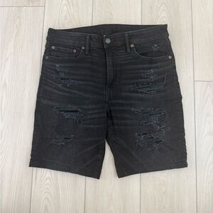 Distressed Denim Shorts